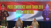 Polda Jatim Lakukan Press Conference Ahir Tahun 2018