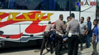 Sok Jadi Koboy Jalanan, Sopir Bus Harus di Amankan Satlantas Polres Lumajang