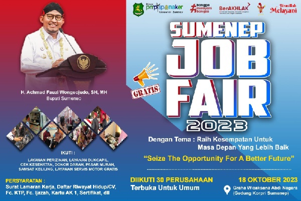 Sumenep Job Fair, Ajak Para Pencari Kerja Secara Gratis dan Gandeng 30 Perusahaan Besar