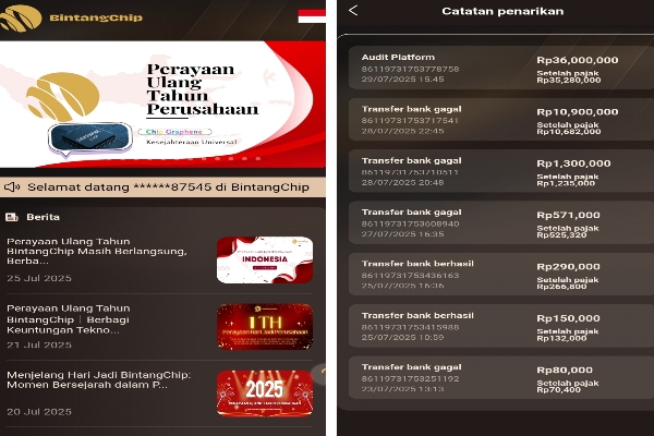 Polri Buru Pelaku Aplikasi Penipuan Bintangchip, Ratusan Miliyar Milik Seluruh Member di Bawa Kabur